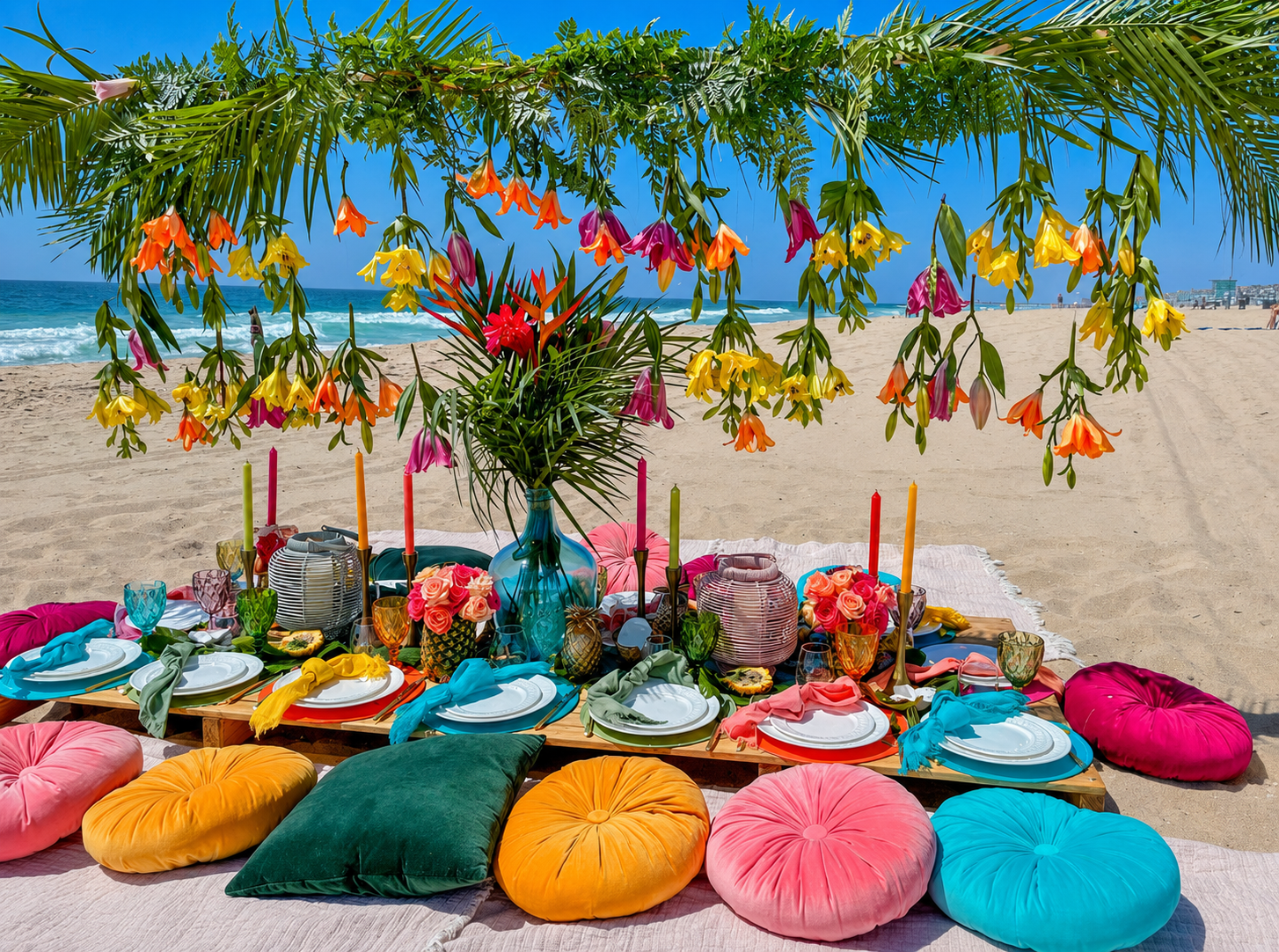 Romantic candlelit beach picnic and dinner for two in Cabo San Lucas
